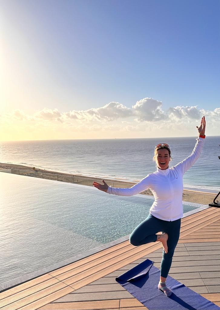 Marion beim Yoga